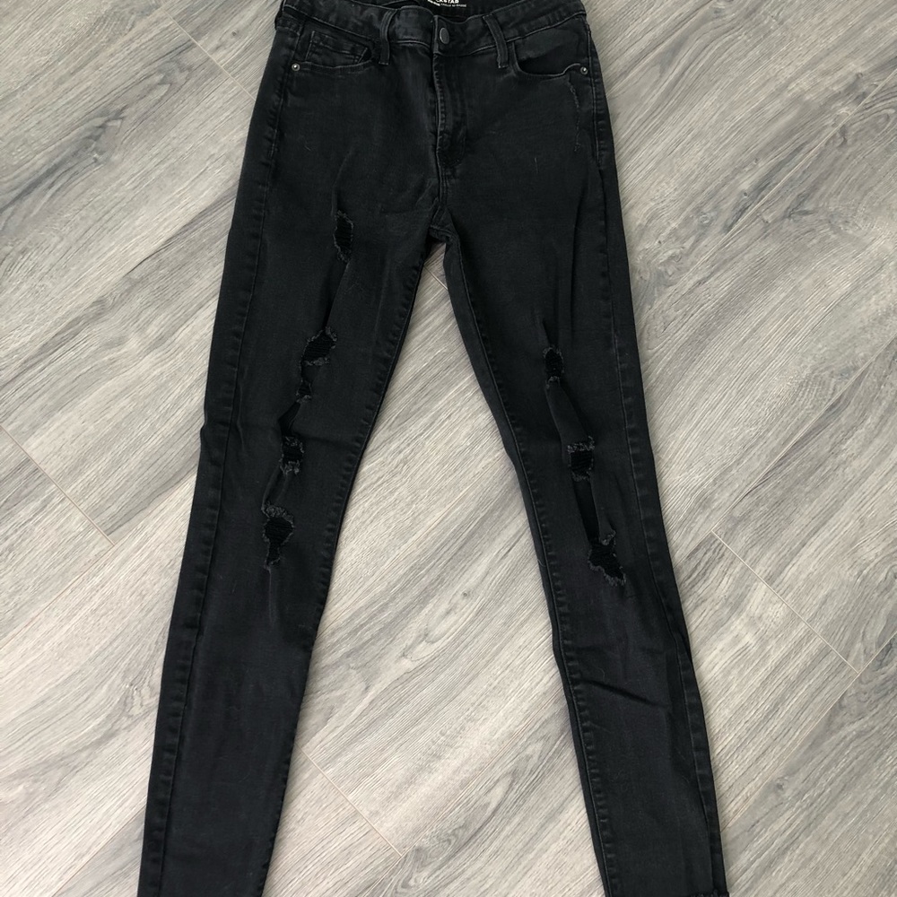 Distressed Black Skinny Jeans